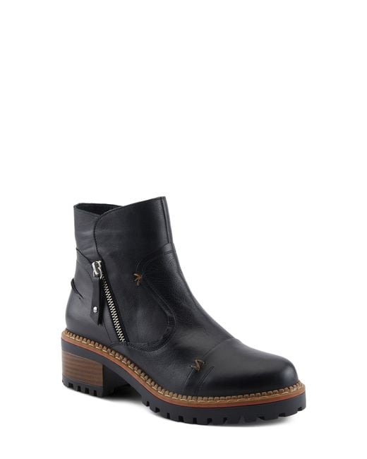 Spring Step Black Denaye Leather Bootie