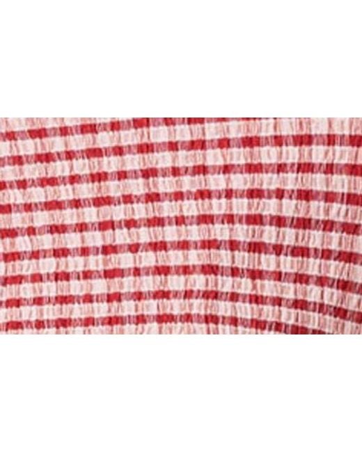 Scotch & Soda Pink Gingham Tie Top