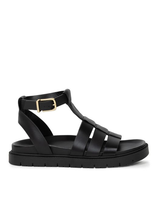 Bobbies Black Nellie Flat Sandals