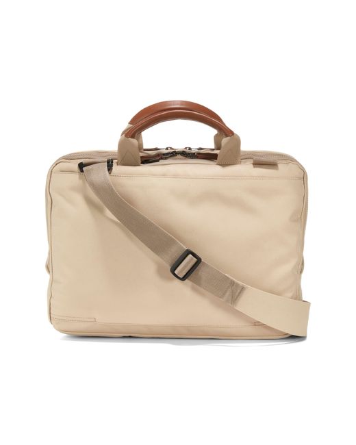 Cole Haan Brown Go To Work Two-tone Canvas & Recycled Nappa Leather Briefcase for men