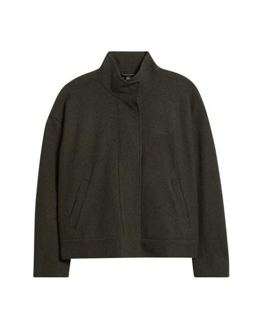 Eileen Fisher Black Boiled Wool Jacket