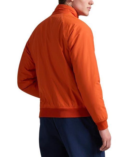 Polo Ralph Lauren Orange Embroidered Logo Raglan Sleeve Jacket for men