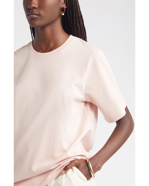 Nordstrom Pink Relaxed Fit Pima Cotton Crewneck T-shirt