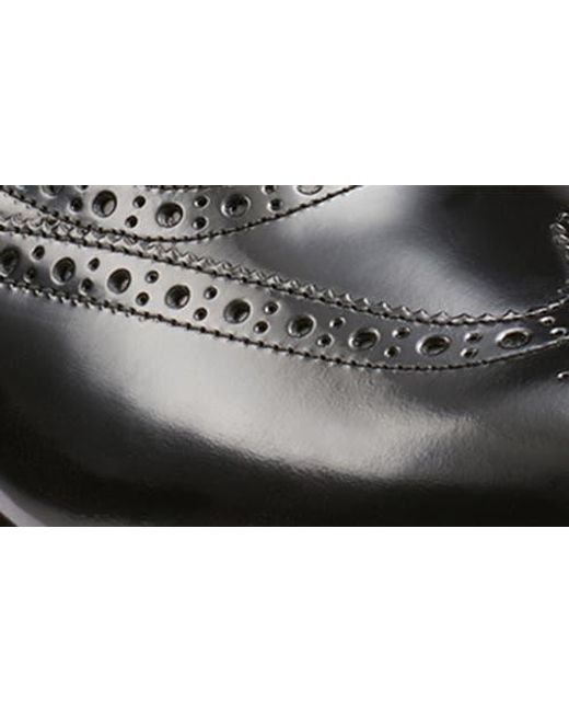 G.H.BASS Black Monogram Wingtip Oxford for men