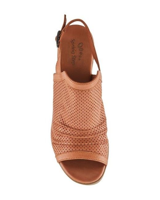 Spring Step Brown Noctium Slingback Sandal