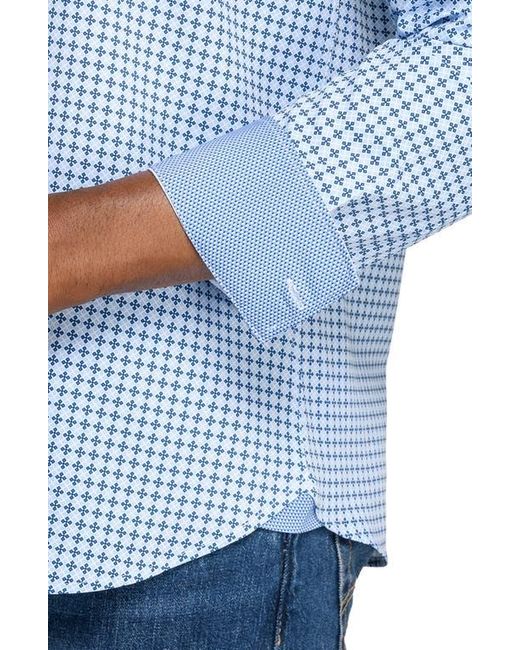 Con.struct Blue Diamond Geo Woven Long Sleeve Basic for men