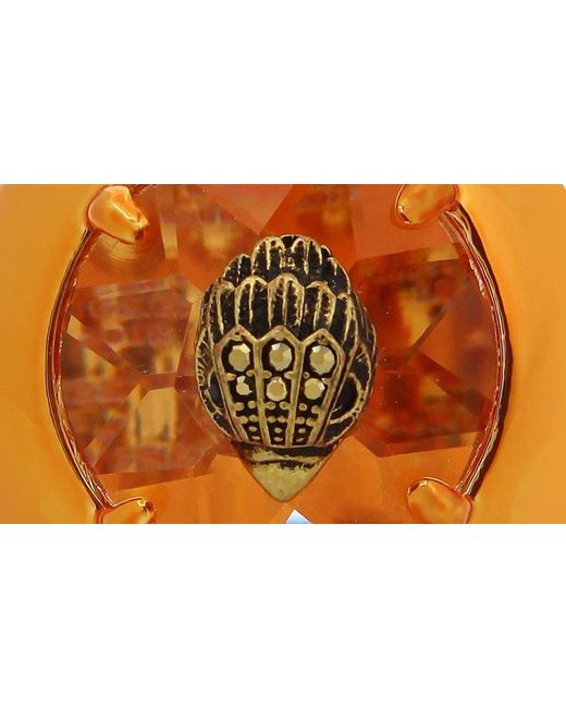 Kurt Geiger Orange Eagle Head Crystal Cocktail Ring