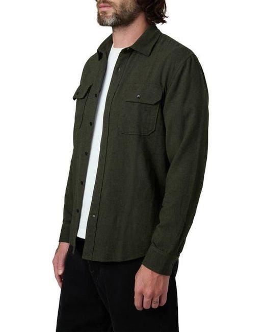 Joe's Jeans Black Chester Flannel Button-Up Shirt for men