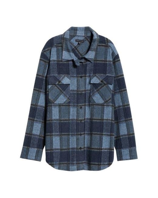 UNIVERSAL STANDARD Blue Maine Flannel Button-Up Shirt