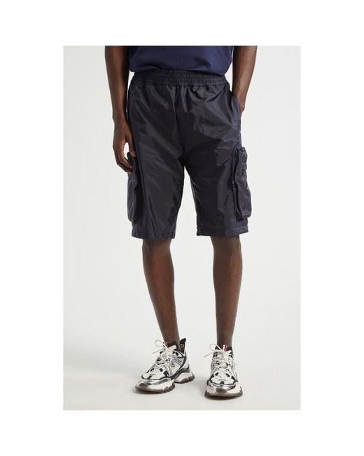 Moncler Genius Blue X Mercedes-Benz By Nigo Logo Patch Cargo Shorts for men