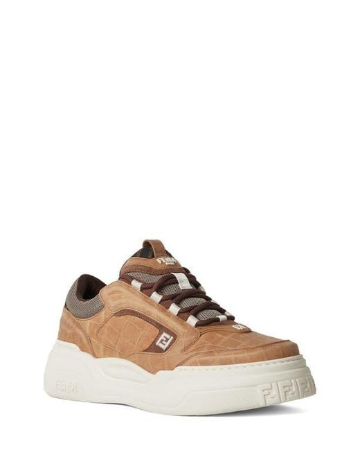 Fendi Men's Brown Force Sneaker