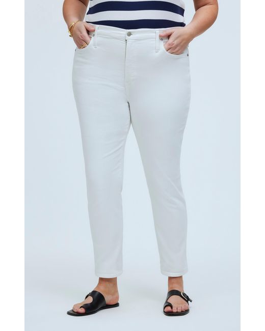 Madewell Blue High Waist Ankle Stovepipe Jeans