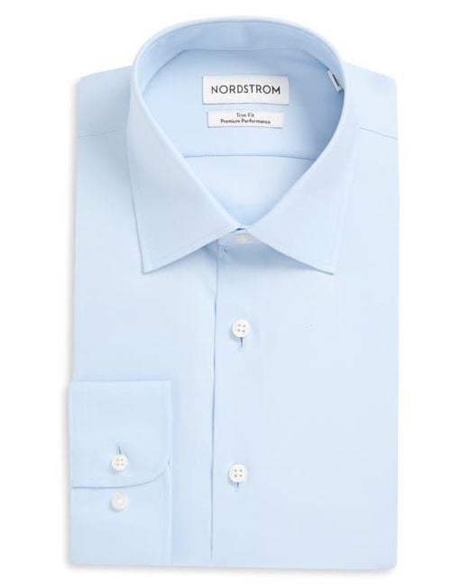 Nordstrom Trim Fit Solid Premium Performance Dress Shirt in Blue for Men | Lyst Nordstrom Trim Fit Solid Premium Performance Dress Shirt in Blue for Men | Lyst