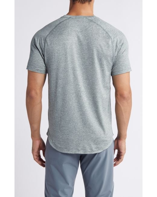 Rhone Gray Atmosphere Goldfusion Peformance T-shirt for men