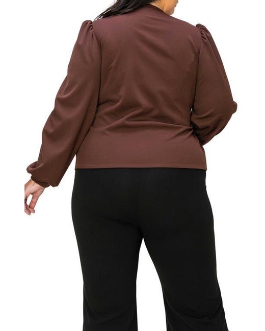 L I V D Brown Yelena Wrap Top