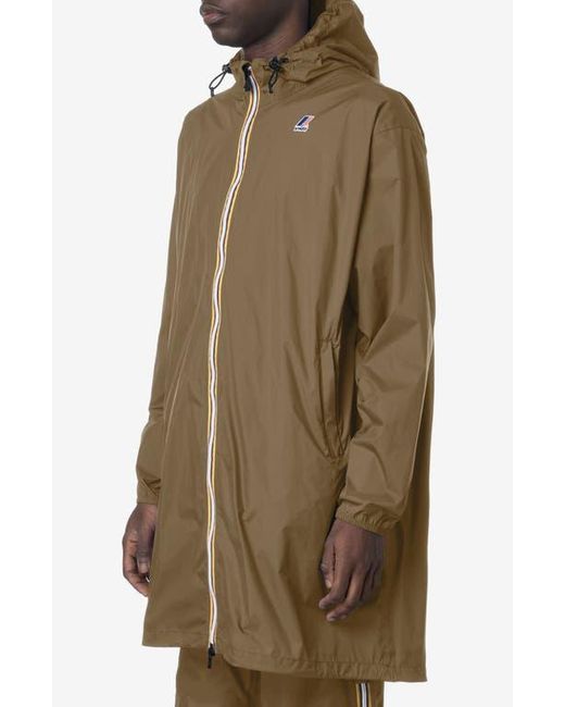 K-Way Brown Le Vrai 4.0 Eiffel East Water Repellent Raincoat