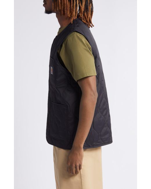Carhartt Black Skyton Onion Quilted Snap-up Vest for men