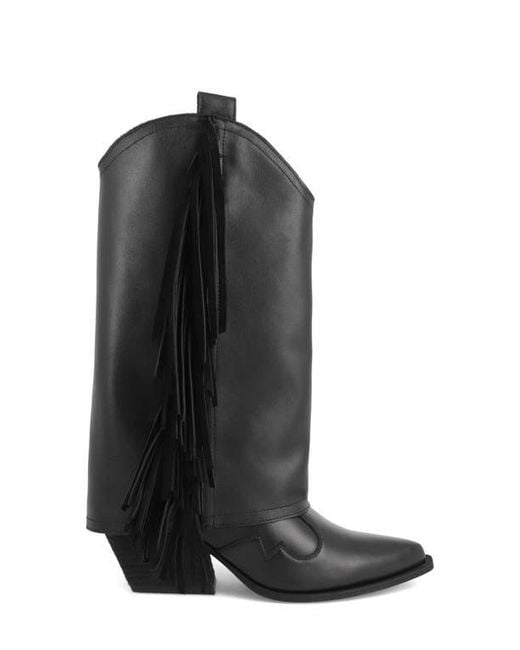 MIA Black Deston Pointed Toe Western Boot