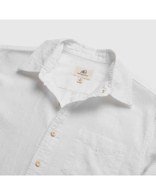 Surfside Supply White Joey Slub Island Shirt for men