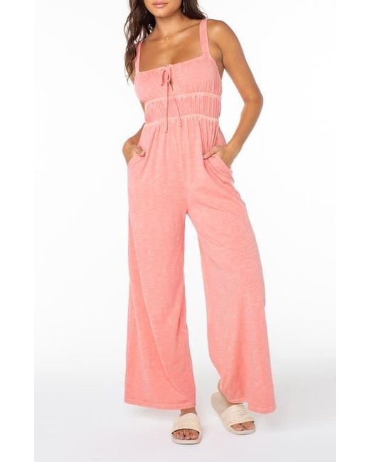 Roxy Pink Clover Jumpsuit