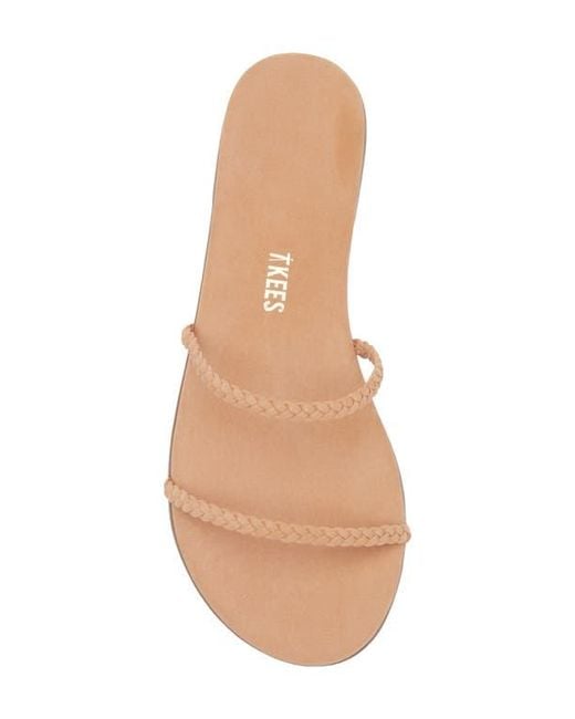 TKEES Pink Gemma Braid Slide Sandal