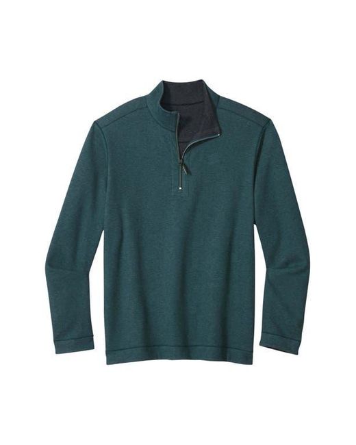 Tommy Bahama Green Flipview Reversible Half Zip Pullover for men