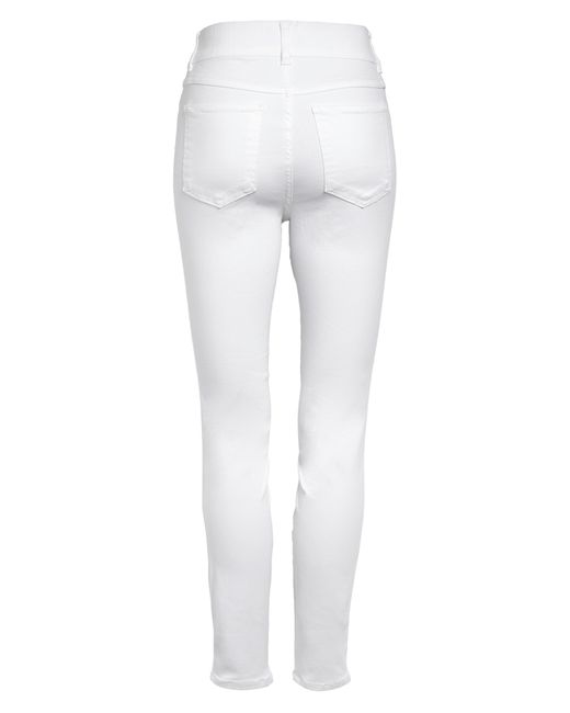 spanx white distressed skinny jeans