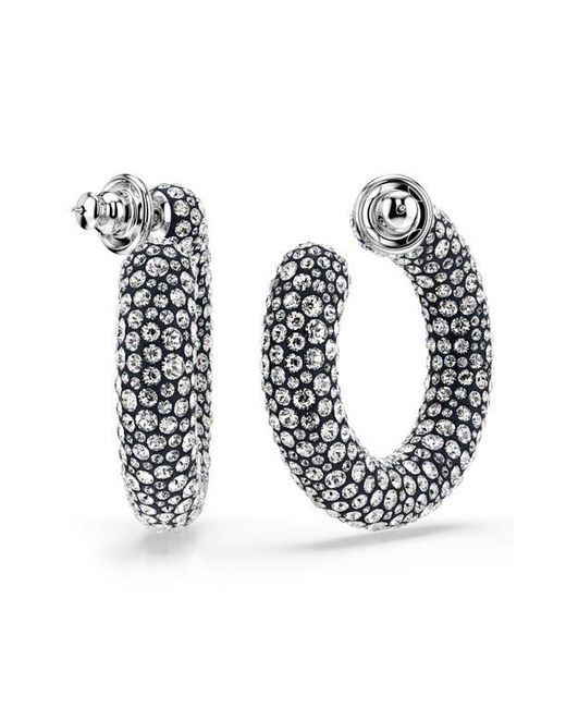 Swarovski Black Sublima Hoop Earrings