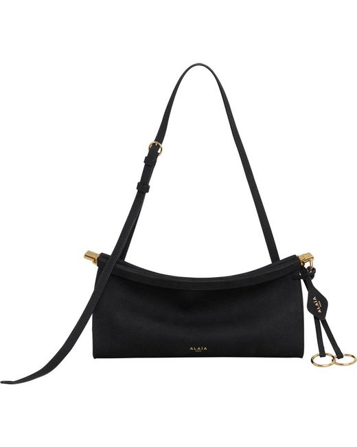Alaïa Black Small Le Click East/West Leather Shoulder Bag
