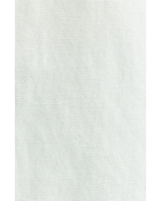Cloth & Stone Green Linen Blend Short Sleeve Button-Up Shirt