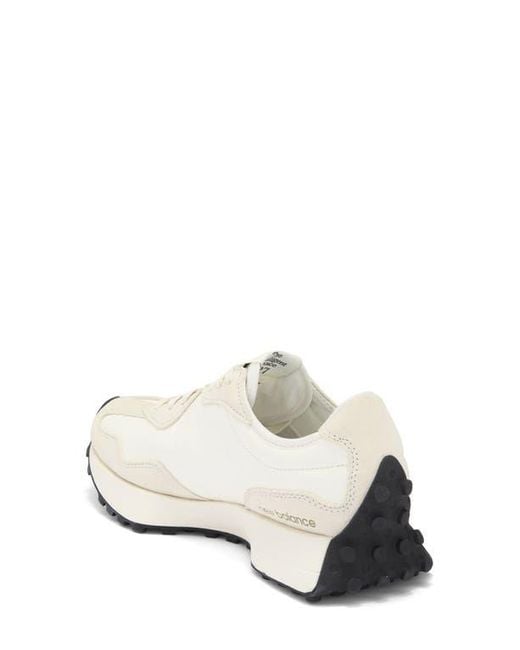 New Balance White 327 Patent Sneaker