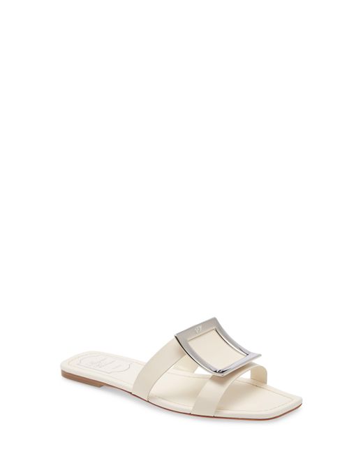 Roger Vivier Bikiviv Slide Sandal in White | Lyst