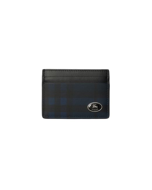 Burberry Black Check Card Case for men