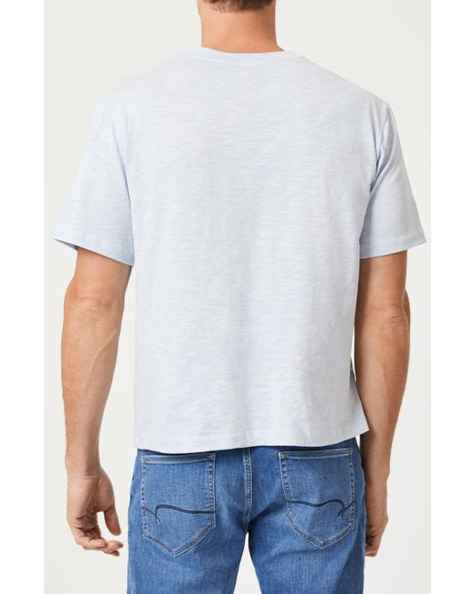 Mavi White Cotton Slub T-shirt for men