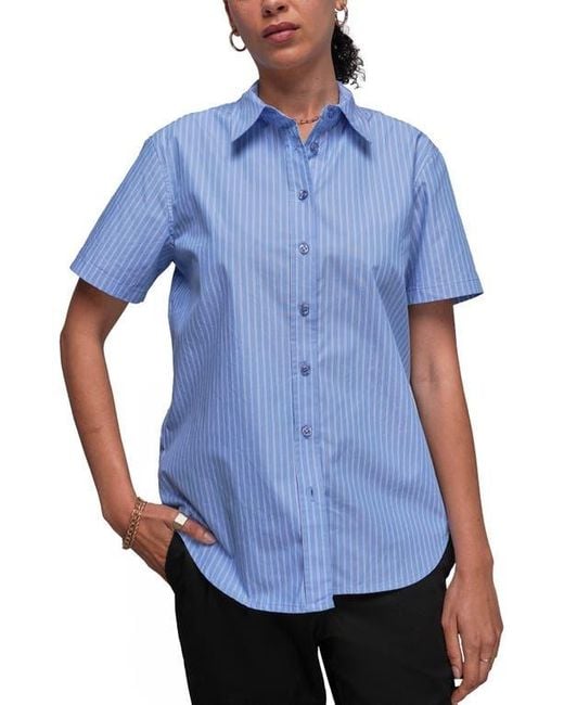 WILDFANG Blue The Essential Oxford Button Up