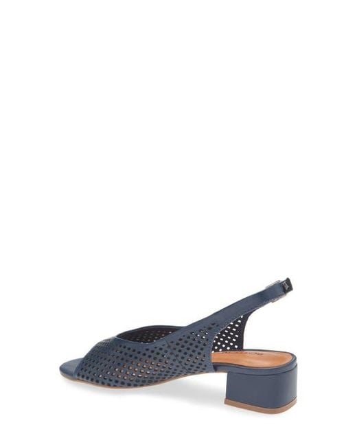 BOTTER Blue Botelsa Perforated Open Toe Slingback Pump