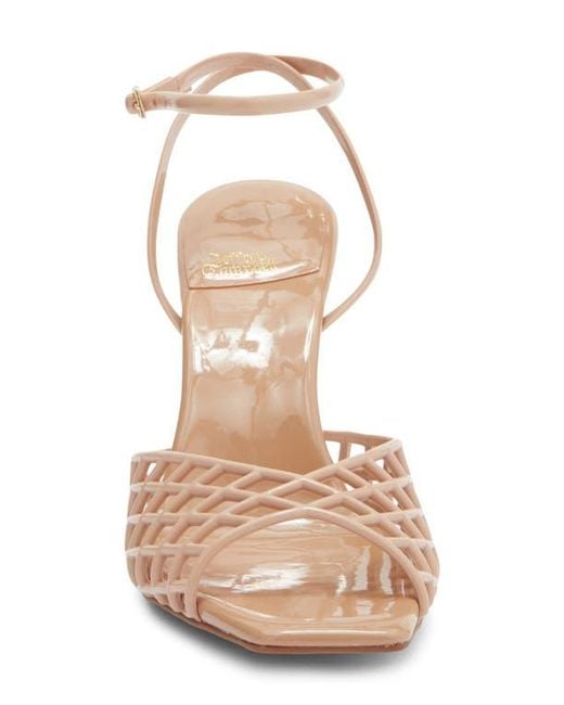 Jeffrey Campbell Natural Lattix Ankle Strap Jelly Sandal