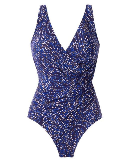Miraclesuit Blue Spotlight Oceanus Abstract Print One-Piece Swimsuit