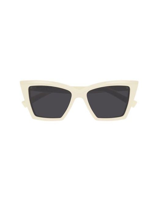 Saint Laurent 54Mm Cat Eye Sunglasses in White | Lyst display picture 3
