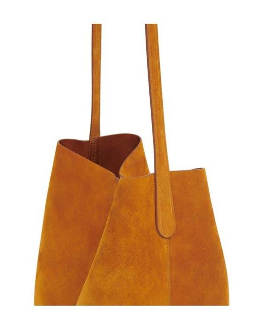 Mansur Gavriel Brown Everyday Cabas Suede Hobo Bag