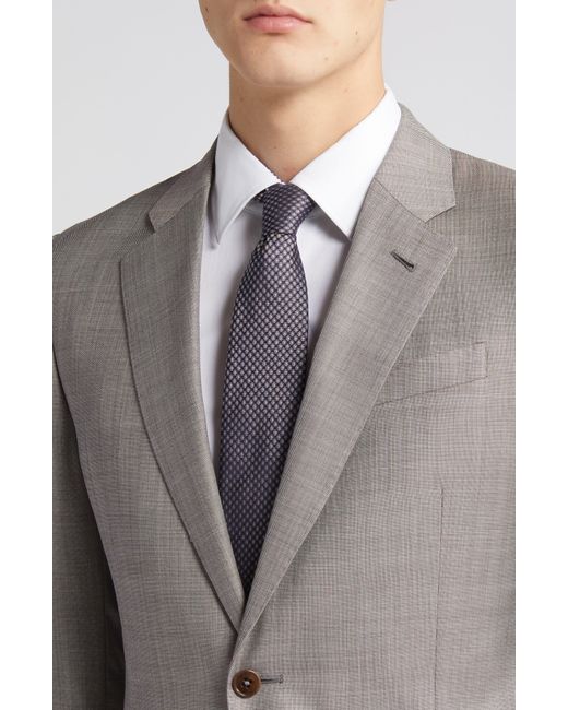 Emporio Armani Gray G Line Brown Mélange Wool Suit for men