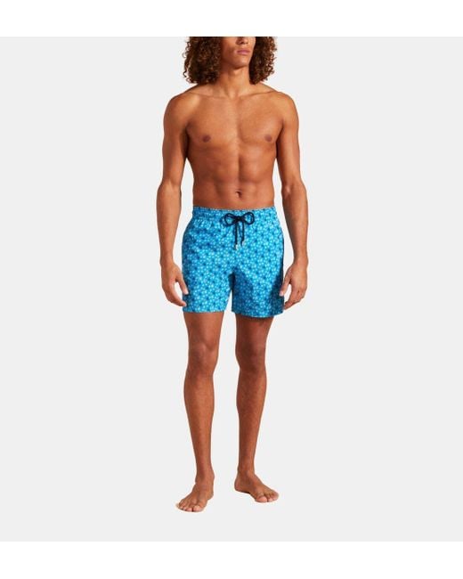 Vilebrequin Blue Ultra-light And Packable Swim Trunks for men