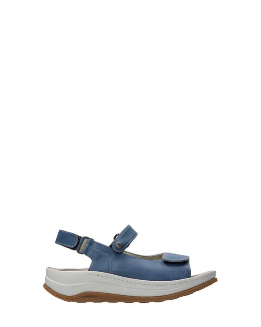 Wolky Blue Adura Slingback Platform Sandal