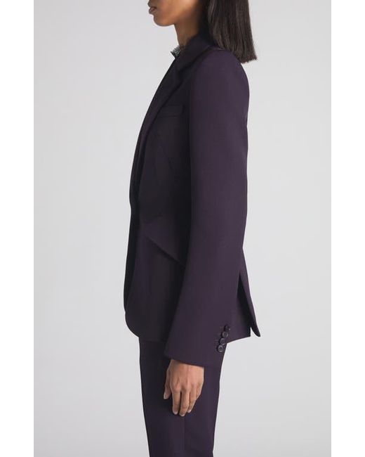 McQueen Blue One-Button Wool Jacket