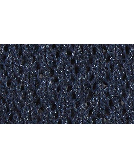 Eleventy Blue Sequin Open Stitch Sweater Tank