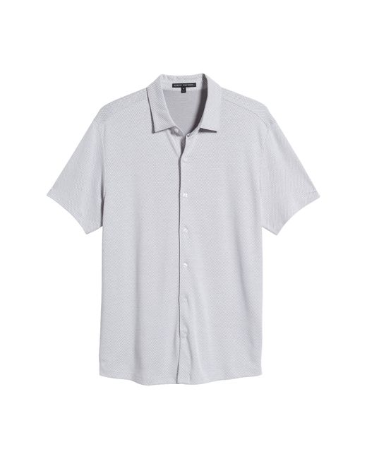 Robert Barakett White Campbell Knit Short Sleeve Button-up Shirt for men