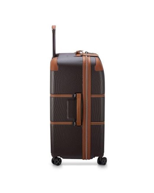 Delsey Paris Brown Chatelet Air 2.0 Medium Checked-26 Inch Hardside Luggage Trunk With Spinner Wheels