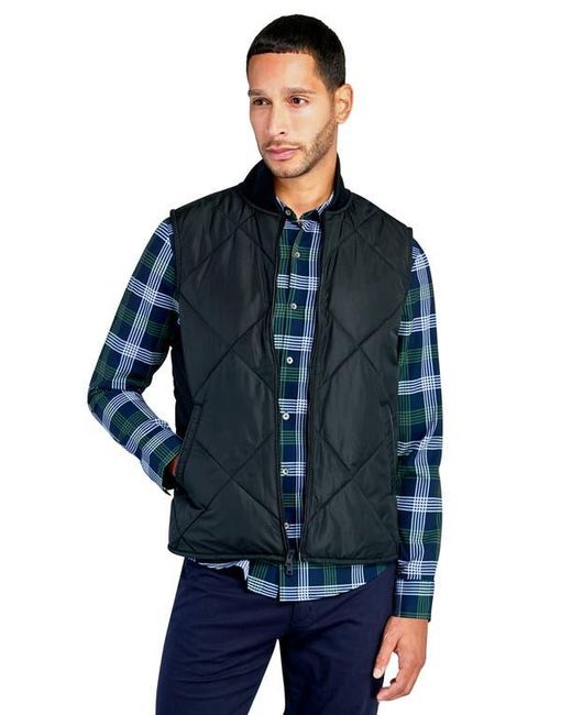 W.r.k. Blue Solid Quilted Vest for men