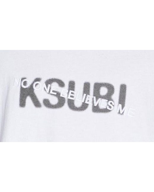 Ksubi White No One biggie Cotton Graphic T-shirt for men