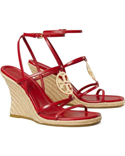 Tory Burch Red Capri Miller Espadrille Wedge